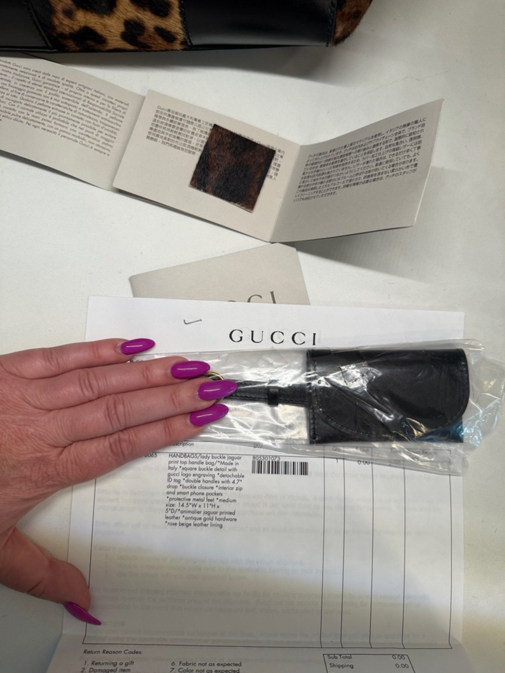 Gucci Leopard Print Tote with Black Leather and Gold Hardware - Picture 9 of 9